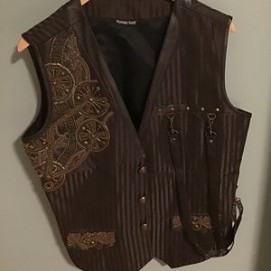 Men’s Steampunk Embroidered Vest